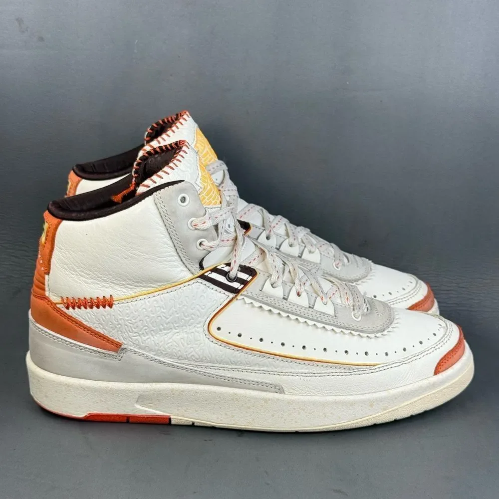 Air Jordan 2 x Maison Château Rouge Orange and Sail athletic shoes men’s size 9